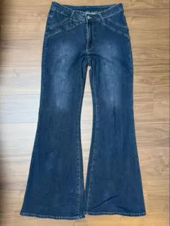 フレアデニムパンツ ブーツカット インディゴ