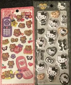 サンリオ　日焼けキティ 平成はっぴーフォン ステッカー シール モチマシュ