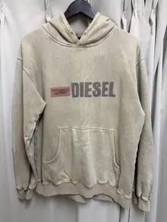 DIESEL パーカー ベージュ ロゴ刺繍OLD diesel