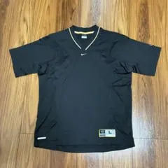 NIKE ナイキ 野球 半袖 シャツ 黒 L 練習着 黒 金 刺繍のサムネイル