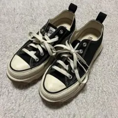 CONVERSE REACT ブラック 厚底スニーカー