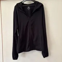 UNIQLO 黒 エアリズムドライメッシュパーカー L