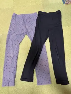 紫水玉・黒無地レギンス2点セット