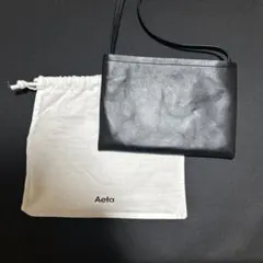 Aeta 黒 レザー ショルダーバッグのサムネイル