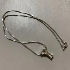 イニシャル Y ネックレス シルバーカラー