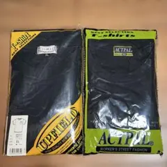 値下げ【新品未使用】UPFIELD & ACTPAL ブラックTシャツ 2枚