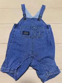 80cm BREEZEオーバーオール風ロンパース