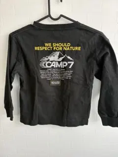 CAMP7 長袖カットソー ブラック 120cm
