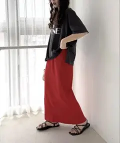 CIAOPANIC TYPY／【-3キロ見え】すっきりシルエットリブスカートのサムネイル