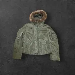 平成ギャル　Y2K N-2B ジャケット　ファー　短丈　グランジ　archive