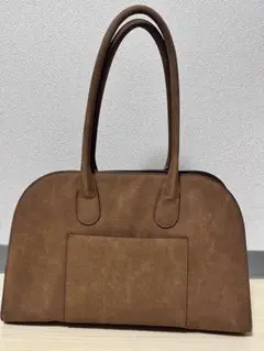 ブラウン スエード風 トートバッグ