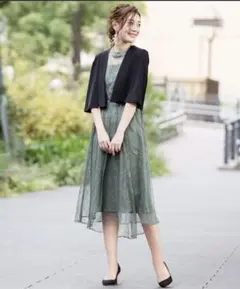 ☆セット☆レースワンピース ケープ風ジャケット　ベルト