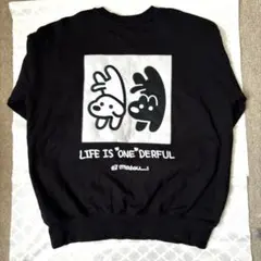 matsui FREAKS STORE スウェット 黒　フェルト刺繍　犬　DOGのサムネイル