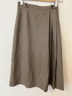 美品 GU×rokh チェック柄 プリーツスカート ロングスカート Sサイズ