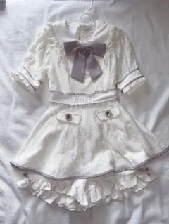 【最終値下】LIZLISA レース セットアップ ホワイト