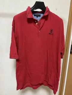 TOMMY HILFIGER レッド ポロシャツ