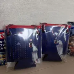 サッカー日本代表ユニフォームデザイン缶ホルダー&プリントタオルのサムネイル