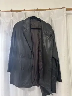 羊皮　ダブルボタン　レザージャケット
