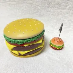 ハンバーガー　コンテナ　小物入れ　スタンドクリップ　セット