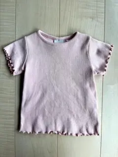ZARA キッズ リブTシャツ ピンク 90