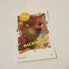 ズートピア　オーマイカフェ　ステッカー　ニック
