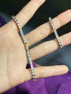 AVON レッドストーン テニスブレスレット シルバーカラー | Mercari