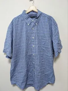 NAUTICA 半袖チェックシャツ XXL ビッグシルエット BDシャツのサムネイル