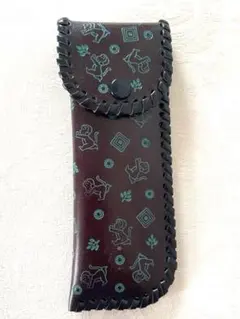 ハンドメイド　ペンケース　本革