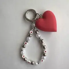 ハートチャームシルバーキーホルダー