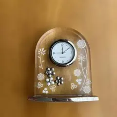 3F ジャンク品 希少 MIKIMOTO ミキモト アクリル アーチ型 置き時計
