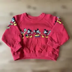 ディズニー ミッキー スウェット 80サイズくらい レトロ 公園着