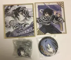 鬼滅の刃　伊黒小芭内　クリア色紙　缶バッジ　ねむらせ隊