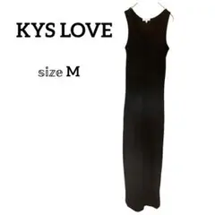 KYS LOVE ブラック ノースリーブ ロングワンピース【M】