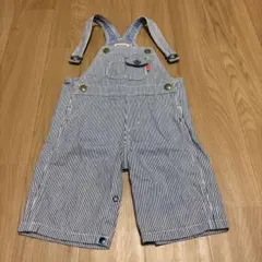 miki HOUSE ストライプオーバーオール