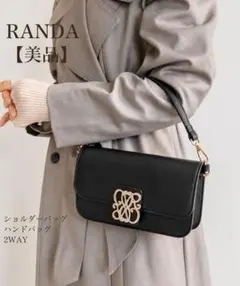 【美品】RANDA モノグラムビジューマルチ2WAYレクタングルバッグのサムネイル