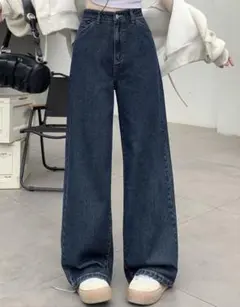 ワイドレッグデニムパンツ