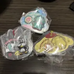 サンリオキャラクターズ パッケージチャーム ポムポムプリン　ハンギョドン　バツ丸