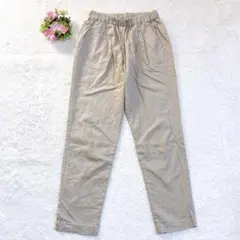 [アーバンリサーチ ドアーズ] リネン混テーパードイージーパンツ M ベージュ