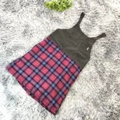 めろん様専用 AfternoonTea【M相当】グレー チェック柄 エプロン