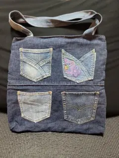 デニムリメイクバッグ　トートバッグ