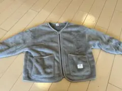 FOV ふわふわモフモフジャケット ベージュグレー 110-120cm