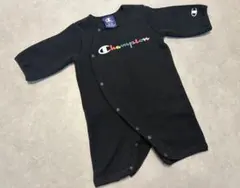 Champion ブラックロンパース　50-60cm