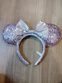 ディズニー カチューシャ スパンコール ピンク