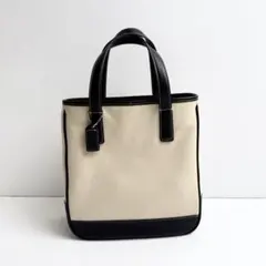 coach hand bag canbas leather y2k