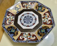 第一陶器　翔山窯　室町　金襴手　大皿　八角皿　飾り皿　盛皿　金彩古伊万里　色絵のサムネイル