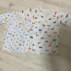 新生児から使える！ミキハウス ホットビスケッツ 短肌着 50.60