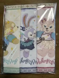 ダッフィー　シェリーメイ　ステラルー　ウィッシング・ウィングス　ミニタオル