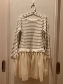 Petit Bateau ストライプ ワンピース 8ans