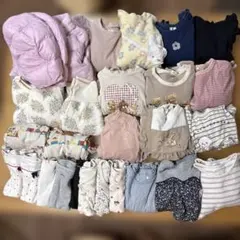 【週末限定価格】100） パジャマ 肌着 長袖トップス まとめ売り 双子 女の子