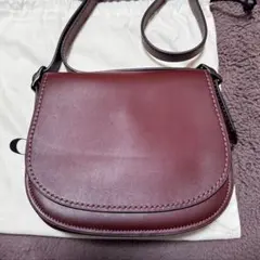 COACH バーガンディ レザー ショルダーバッグ
